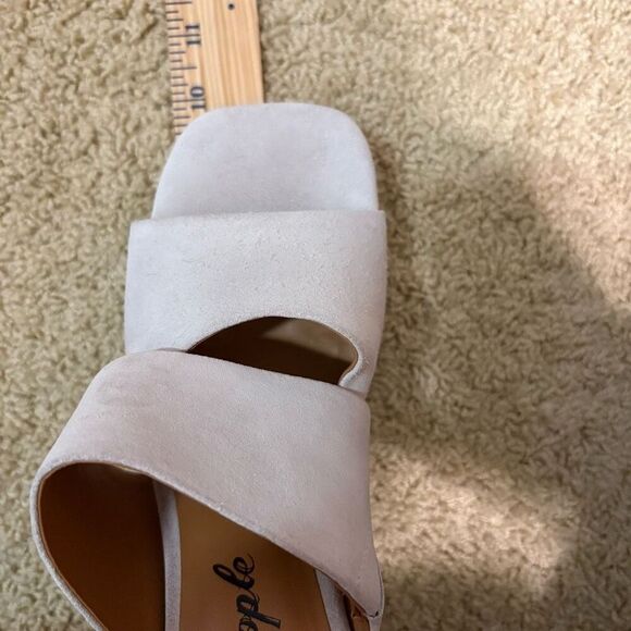 Free People Love is Everywhere leather platform block heel sandals size 37.5 cre - Picture 12 of 15